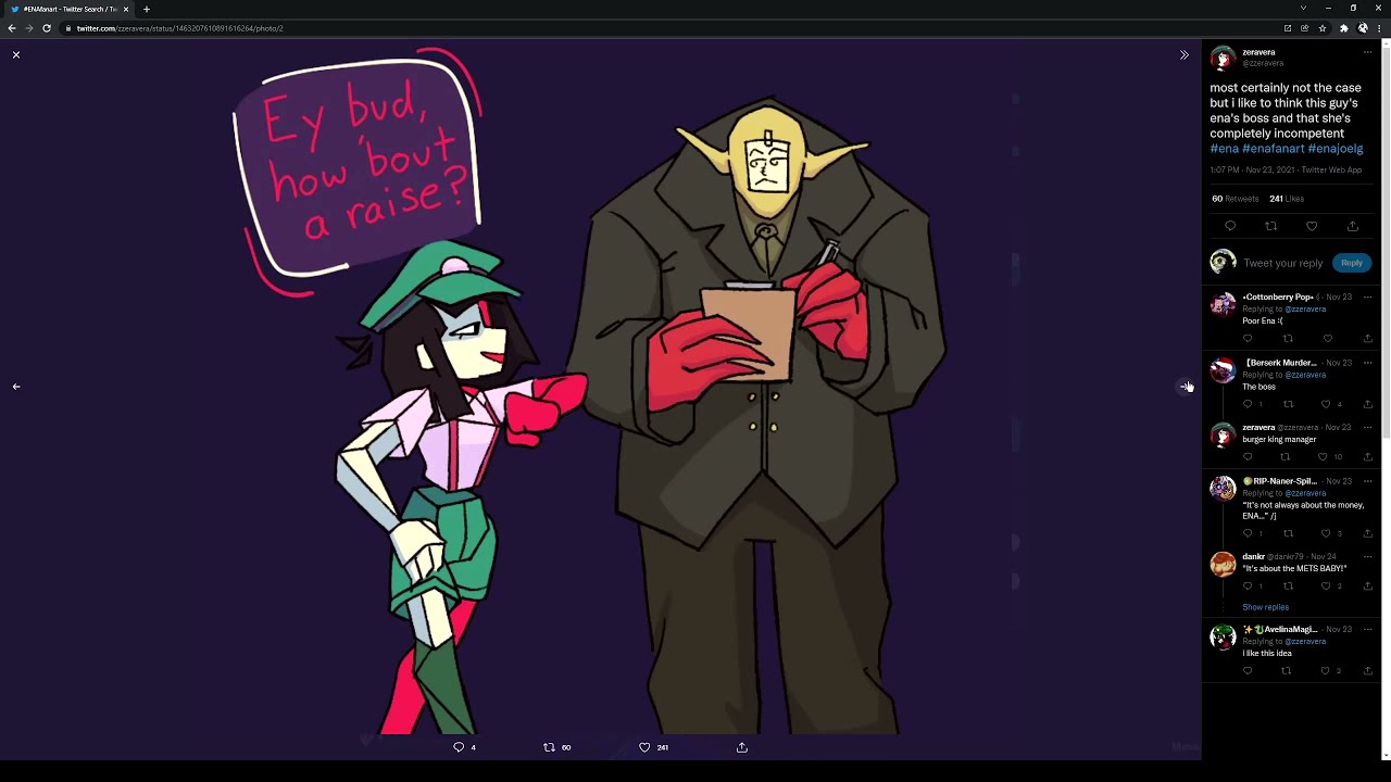 Ena Twitter BUT IT'S VOICE ACTING FUNNI because it's been a while
