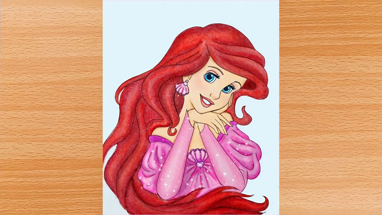 How to draw Disney Princess Ariel || step by step | easy Drawing Tutorial