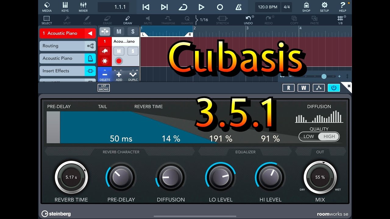 CUBASIS Updated - 3.5.1 - Internal Effects & Instruments - Demo for the iPad