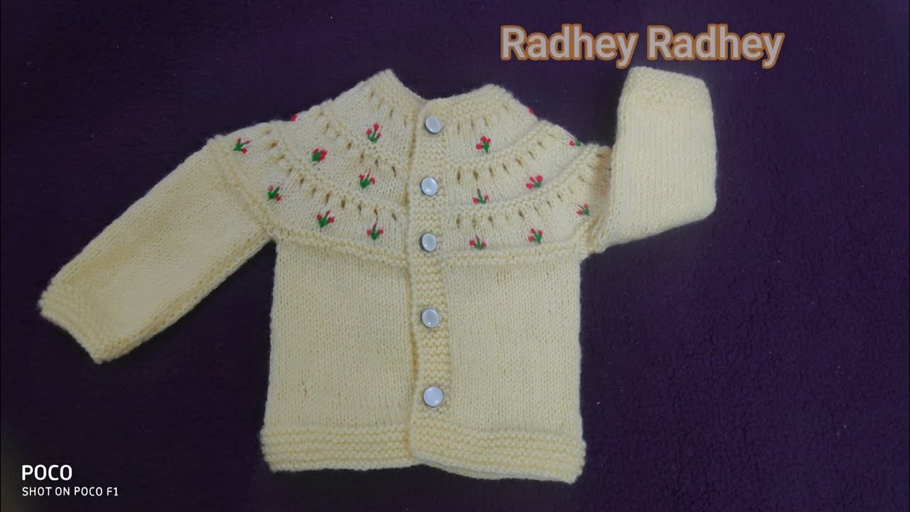 How to make New Born baby Sweater 0-3 month very very easy (Part -1)Radhey Radhey.
