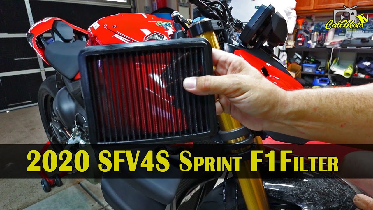 2020 Ducati Streetfighter V4S | Sprint F1 Air Filter Install