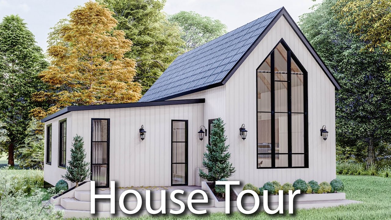 (8x10 Meters) Modern Small House Design | 2 Bedrooms Cabin House Tour | Tiny House Living