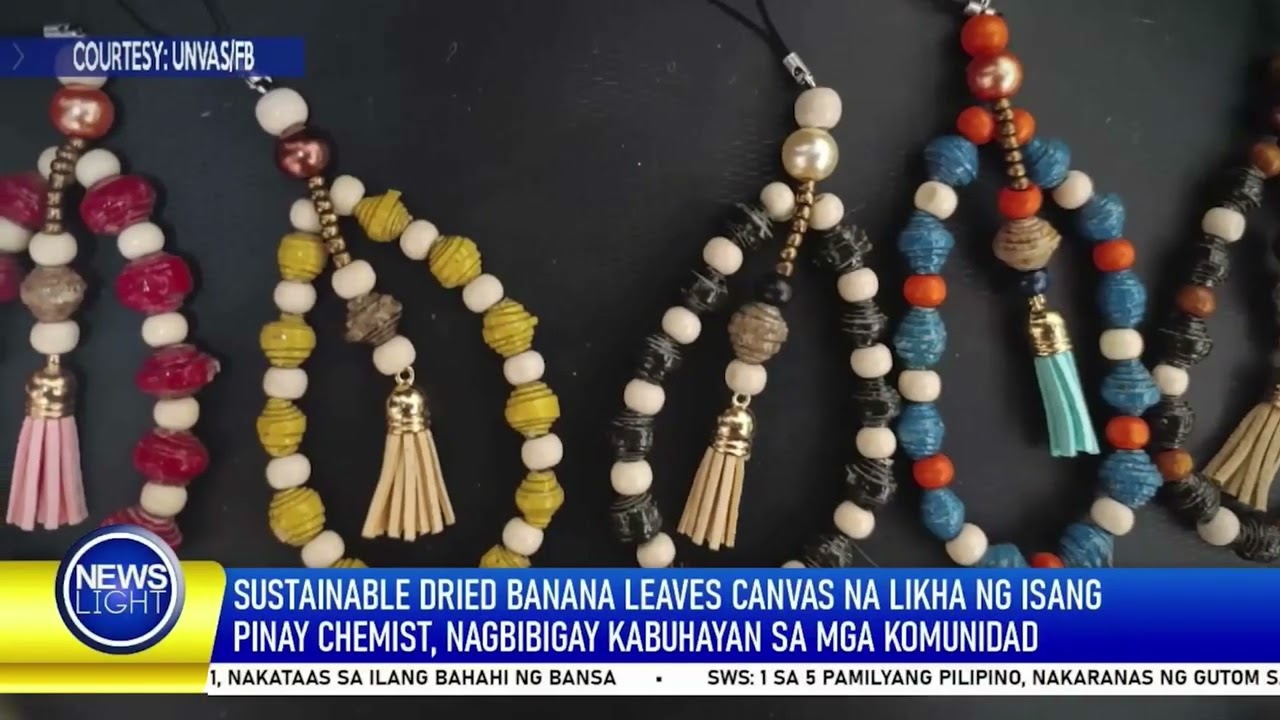 Sustainable dried banana leaves canvas na likha ng isang Pinay chemist, nagbibigay... | News Light