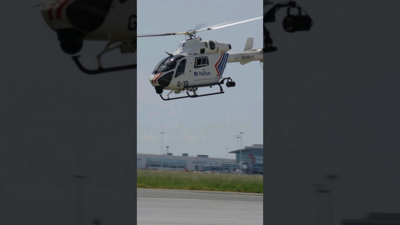Belgian Federal Police Helicopter Low pass at Melsbroek Airbase 🔥