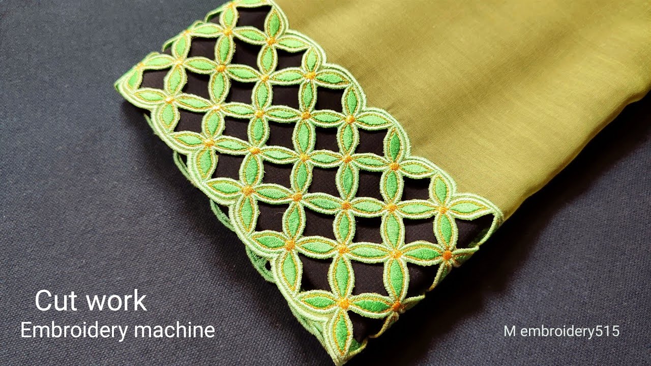 Cut work Borderline Embroidery Design Machine embroidery / industrial zigzag machine