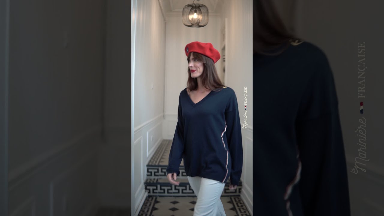 Pull oversize en laine | CLEMENCE MARINE | La Marini&egrave;re Fran&ccedil;aise