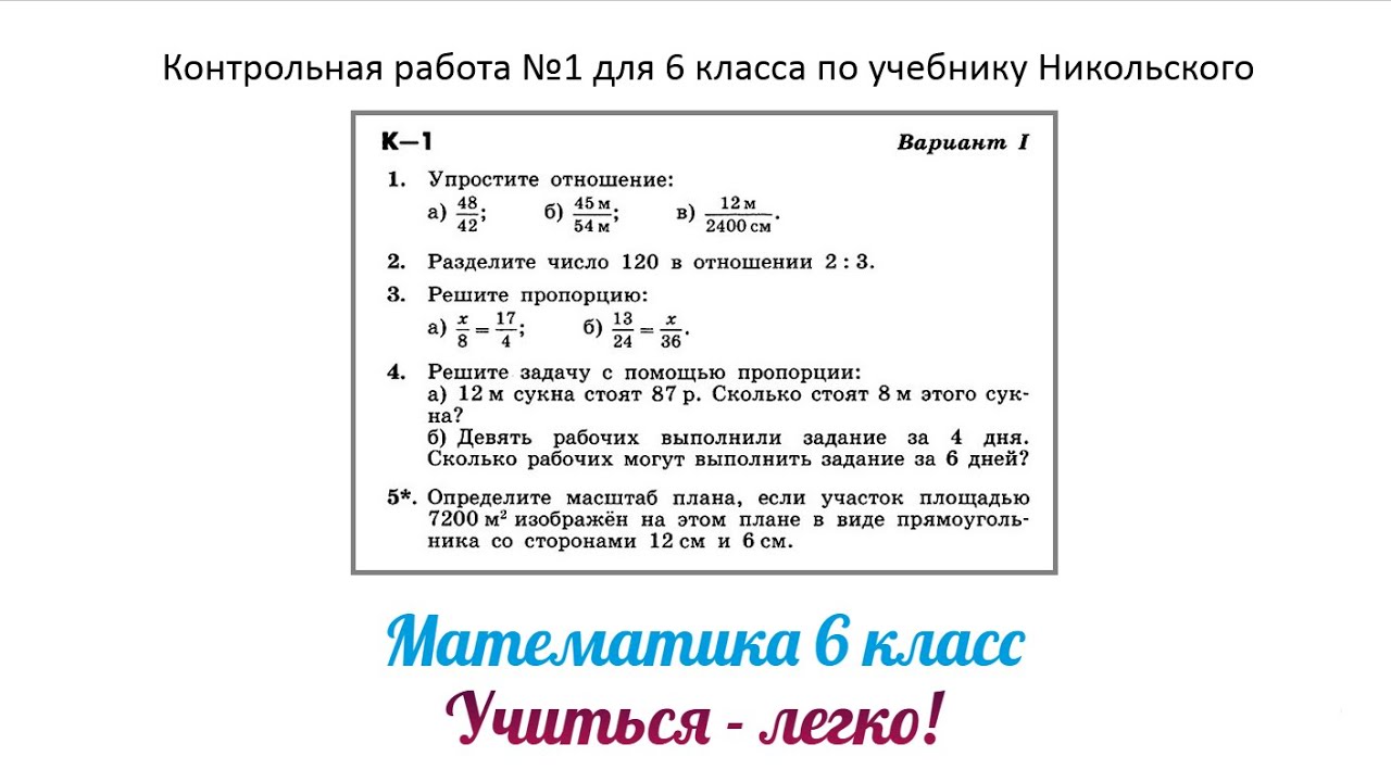 Контрольная работа №1 по теме 