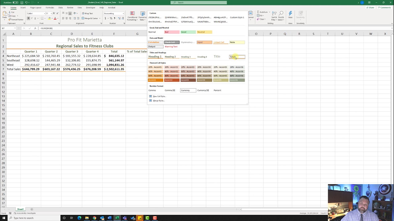 Excel 365 Chapter 14 Regional Sales Grader Project Walkthrough
