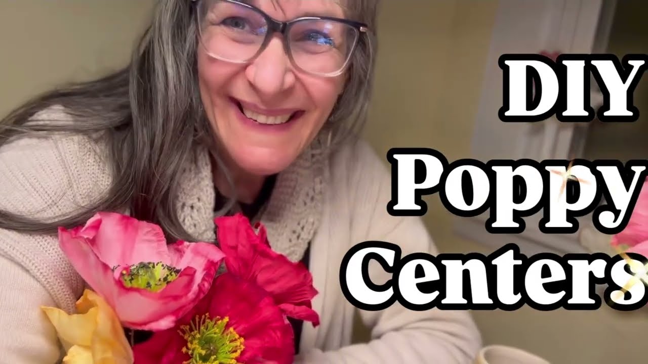 Poppy center for a crepe paper flower -- with no foam ball! (Video 4)