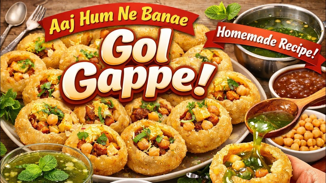 Aaj Hum Ne Banae Gol Gappe | Ghar Par Asaan Gol Gappe Recipe | Homemade Pani Puri
