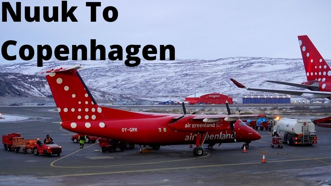 Flying from Nuuk [Greenland] to Copenhagen [Denmark] Flight trip
