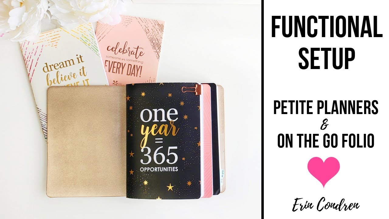 2019 Setup Erin Condren Petite Planner | EC On the Go Folio | A5 TN Functional Traveler’s Notebook