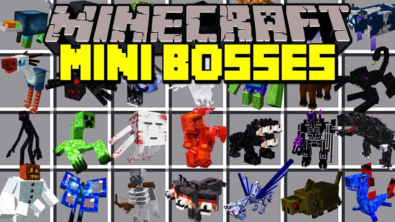 Minecraft MINI-BOSSES MOD! | FIGHT AND SURVIVE OVERPOWERED MINI BOSSES! | Modded Mini-Game