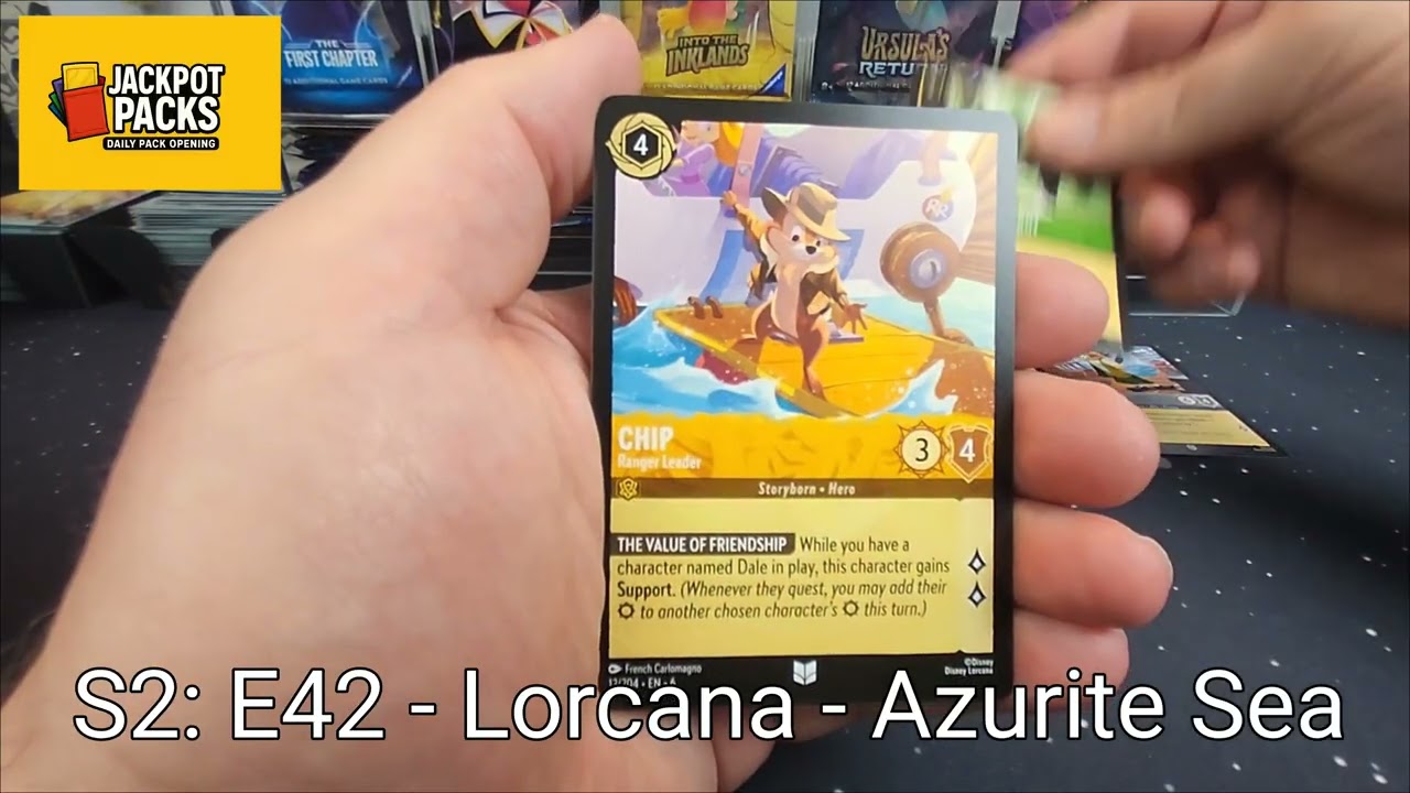 S2:E42 - Disney's Lorcana Enchanted Iconic Rare Card Hunt - Azurite Sea Booster Pack Opening 