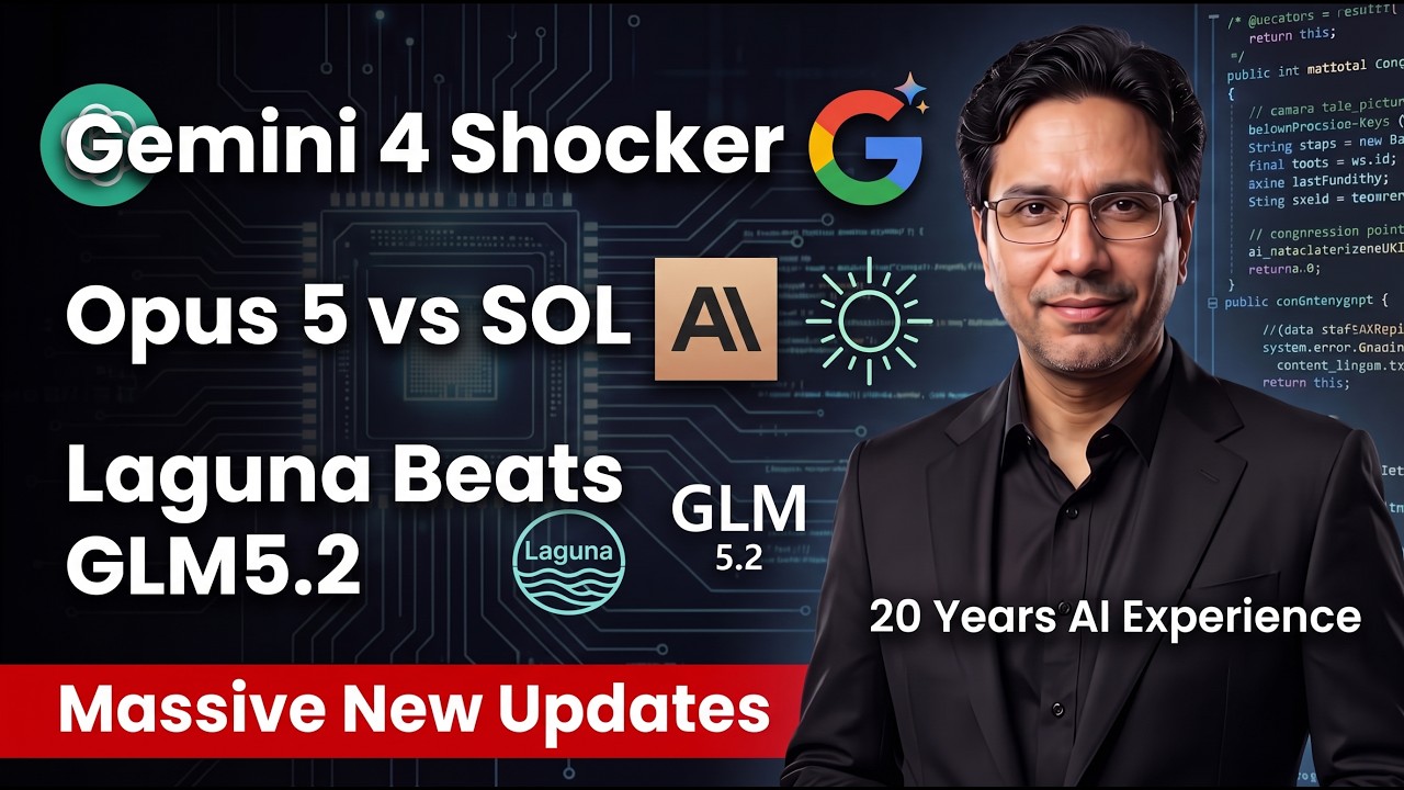 New Gemini 4 Release + Opus 5 vs GPT-5.6 SOL + Laguna 2.1 [Top AI News]