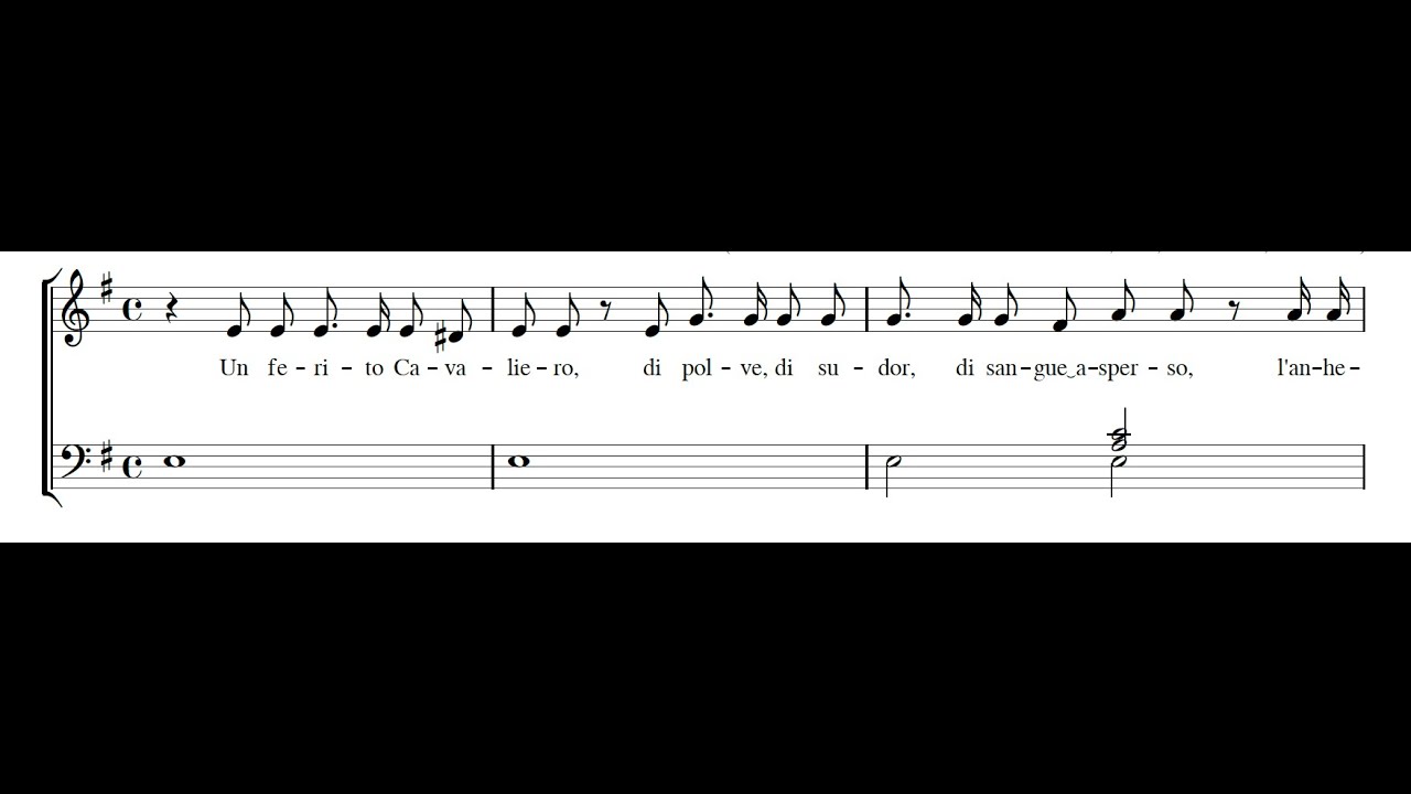 LUIGI ROSSI: Un ferito cavaliero - Lamento della Regina di Svezia (F-Pn, Res. Vm7 59) PDF SCORE