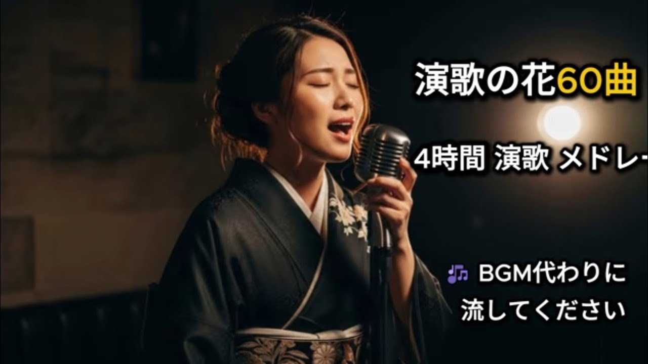 切なく心に響く女性演歌｜名曲60選 4時間メドレー