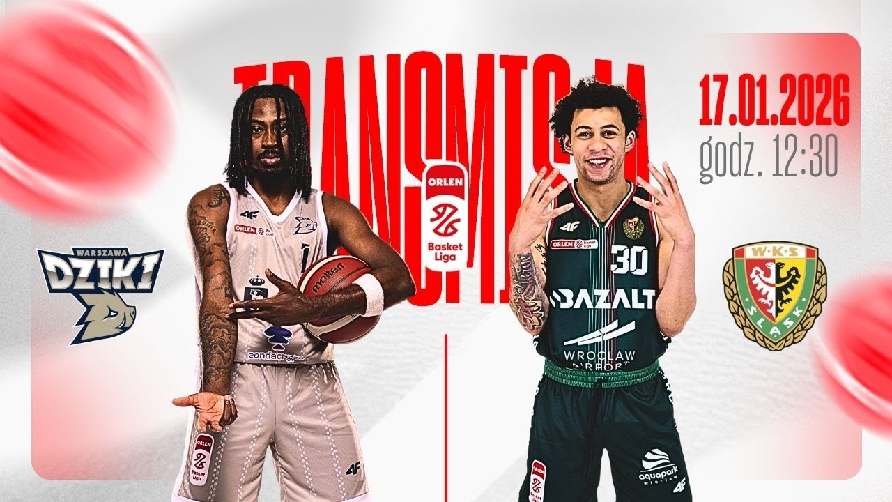 OBEJRZYJ NA ŻYWO 🔥 Dziki Warszawa - WKS Śląsk Wrocław | 17.01.2026 / 12:30