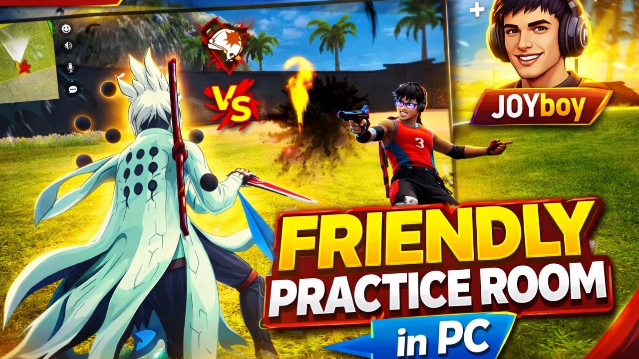 Friendly Practice Room Battle with My Friend in Free Fire PC 😱🔥 | Intense 1v1 Match