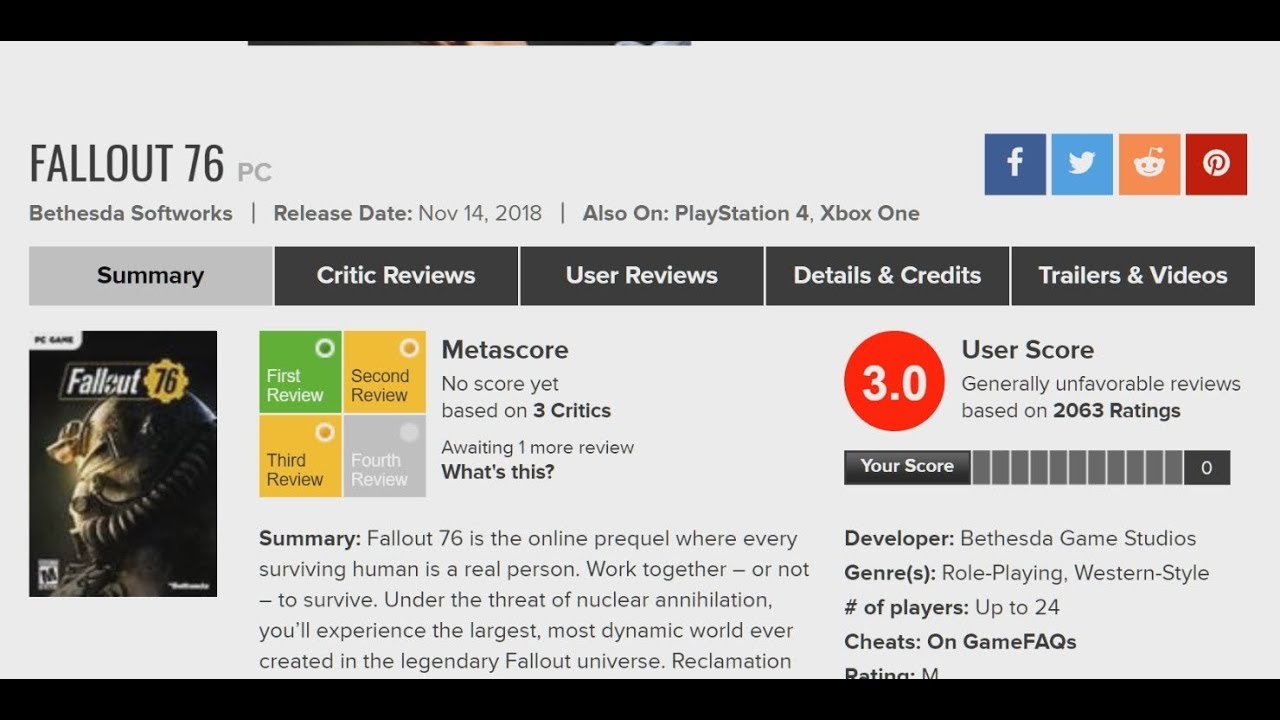+ Fallout 76 + Review Bombed + %&sect;!$storm + MY OPINION On Negative Reviews! +