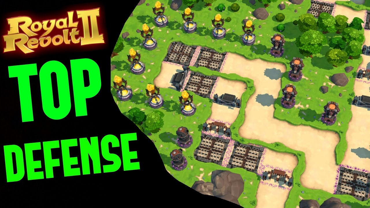 ROYAL REVOLT 2 - TOP DEFENSE EXPLAINED (+waves!)
