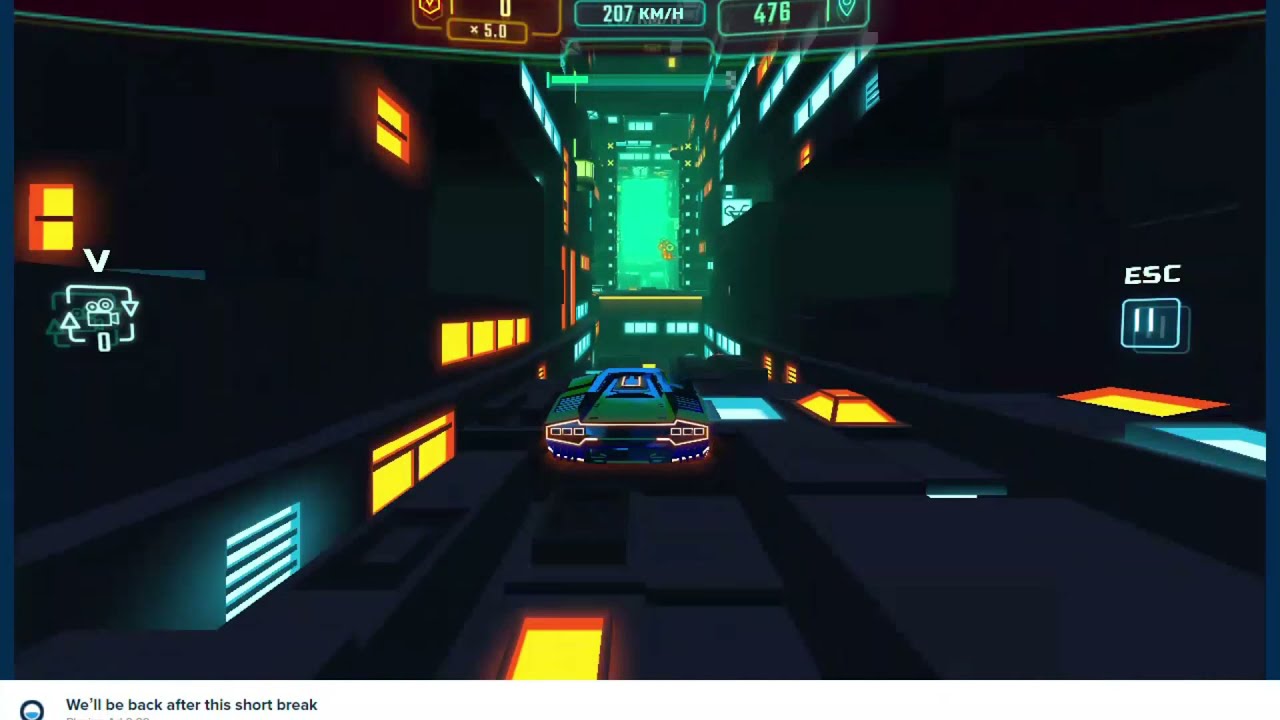 |Gameplay of awesome online car game Neon flytron: Cyberpunk Racer| cargame