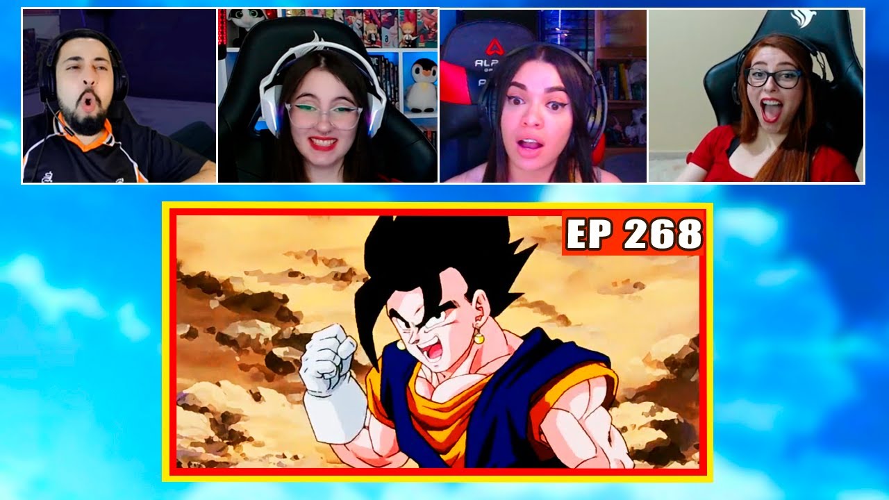 Vegetto Aparece Pela Primera Vez | 4 Pessoas Reagindo | Dragon Ball Z - EP 268