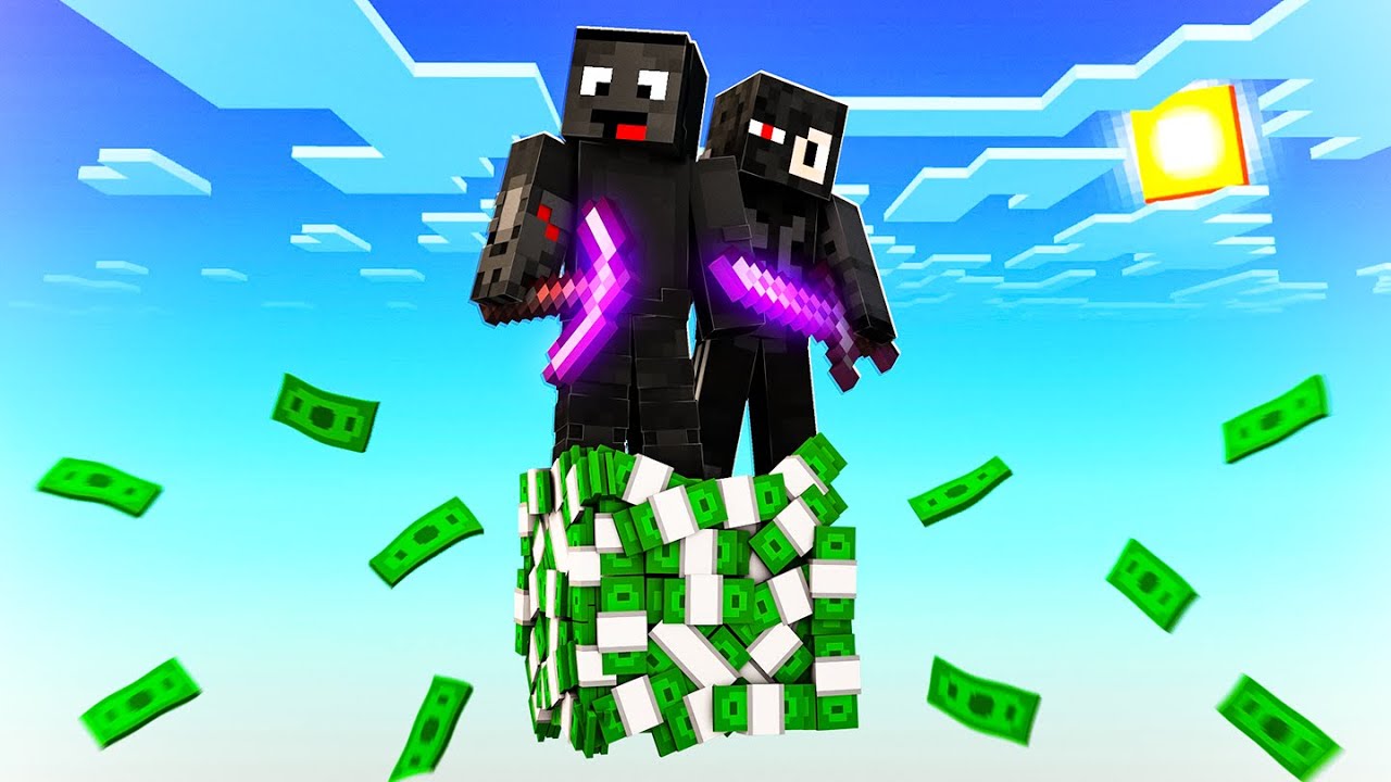 Minecraft, ale NA JEDNYM BLOKU MILIONERA...