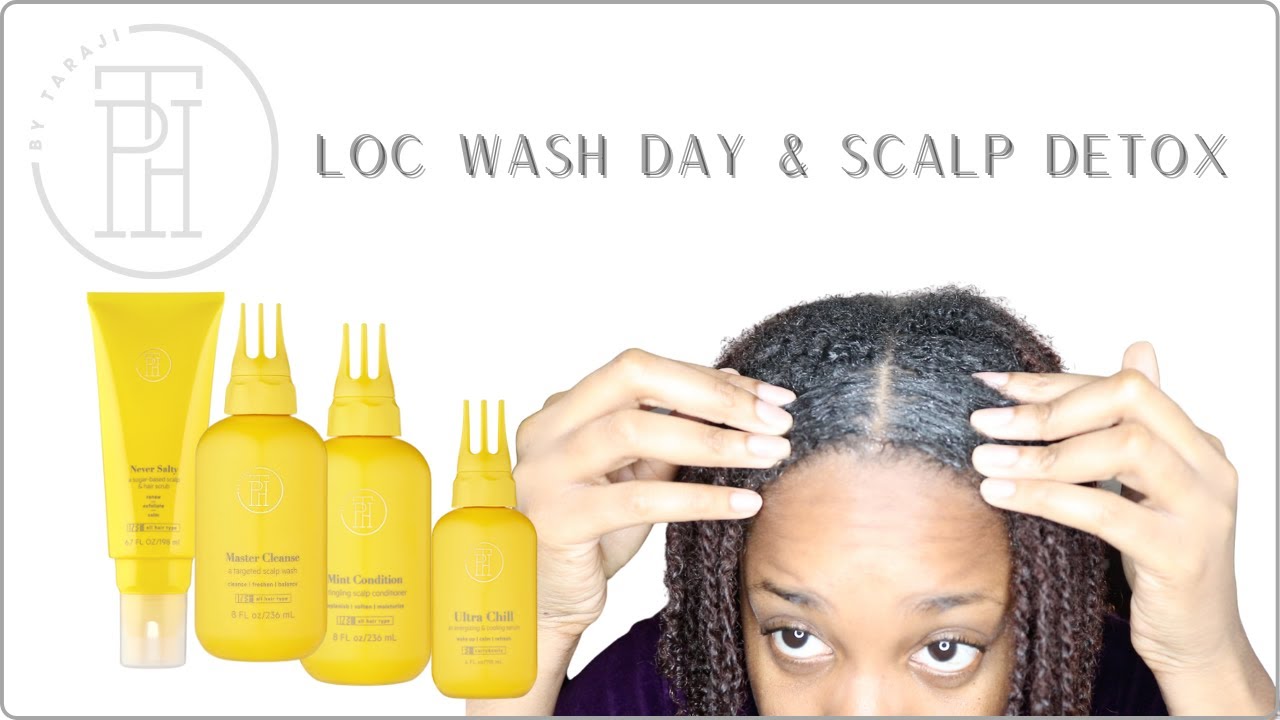 Scalp and Dandruff Relief for a Dry Itchy Scalp| Loc Wash Day feat. TPH by Taraji Scalp Care