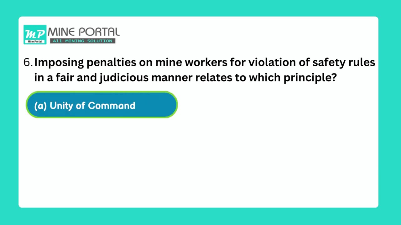 DGMS MINE MANAGEMENT QUESTIONS