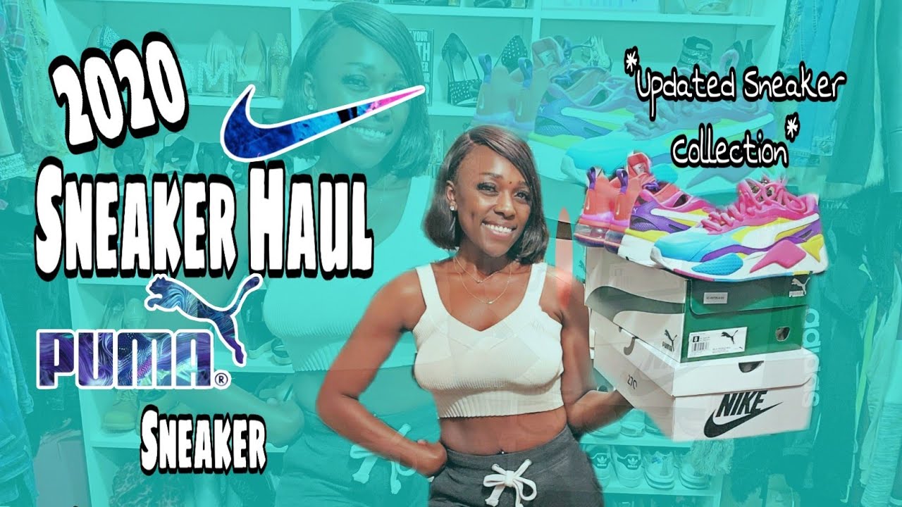 PUMA & NIKE Shoe haul 2020 Try On | Unboxing + MY SNEAKER COLLECTION UPDATE | Dangerusdiva