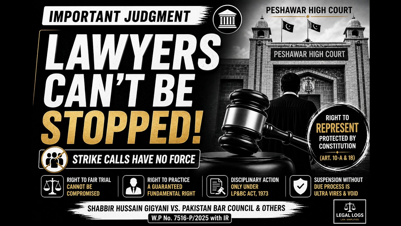 Shabbir Hussain Gigyani vs Pakistan Bar Council & Others &ndash; Lawyers&rsquo; Right to Practice & Strike Calls