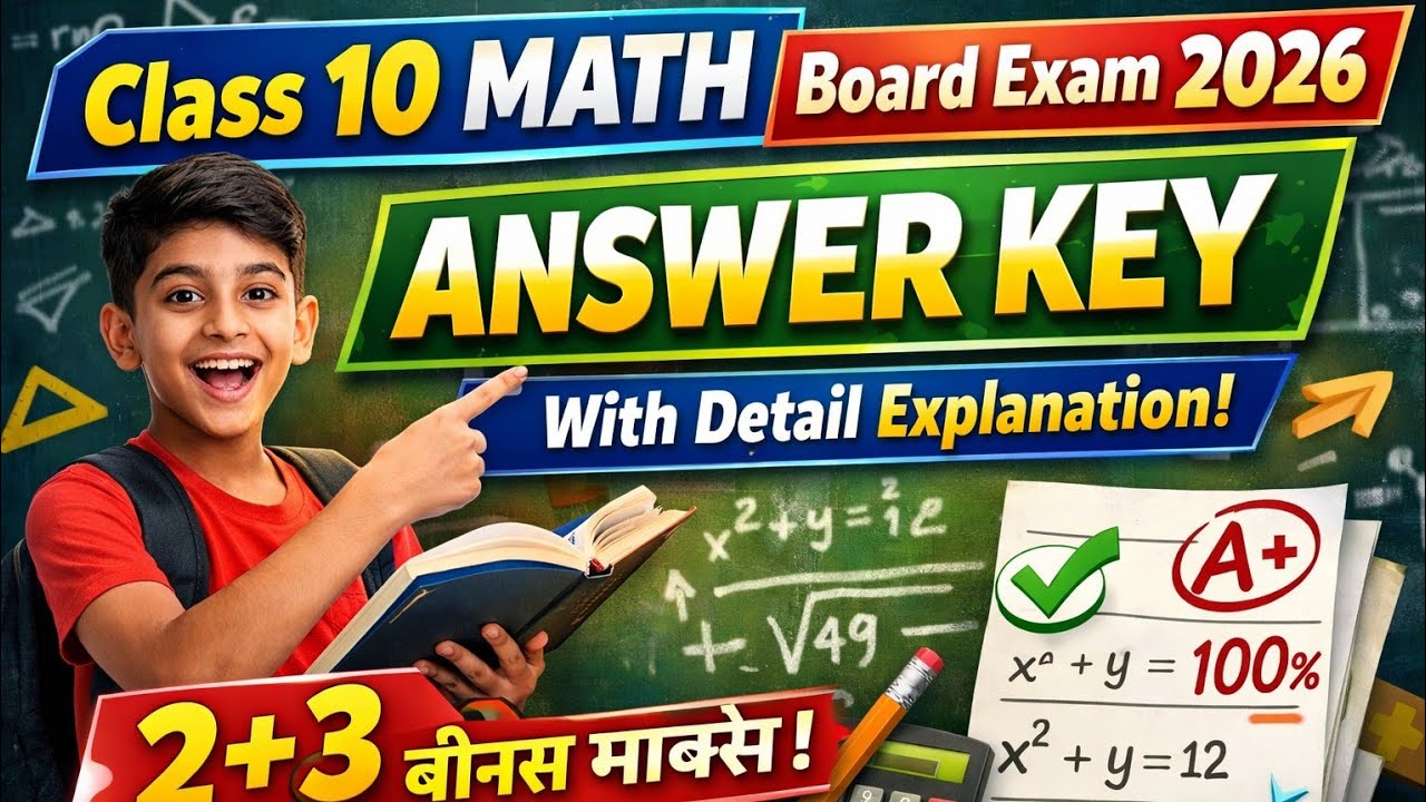 Board exam Class 10th Maths Answer Key with Detail Explanation.. #mathsanswerkey #class10maths 