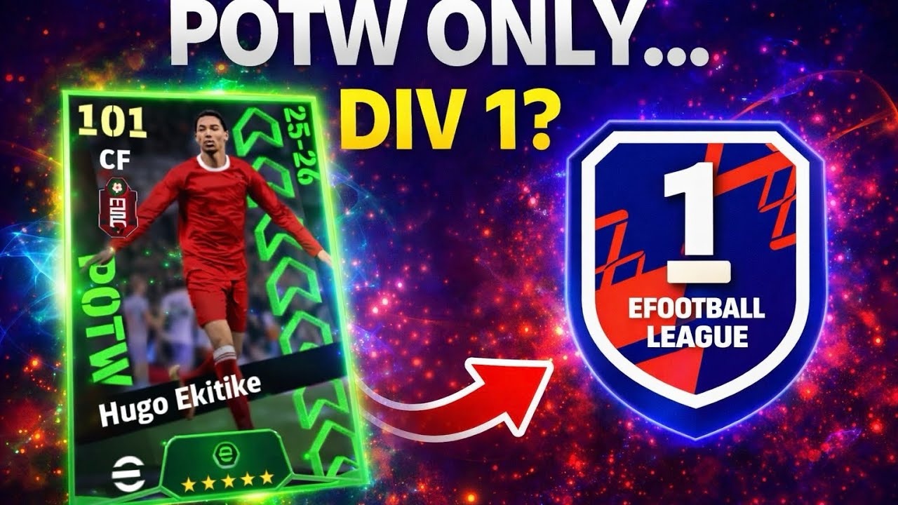 Can I Reach Division 1 Using Only POTW Cards? | eFootball Mobile 2026