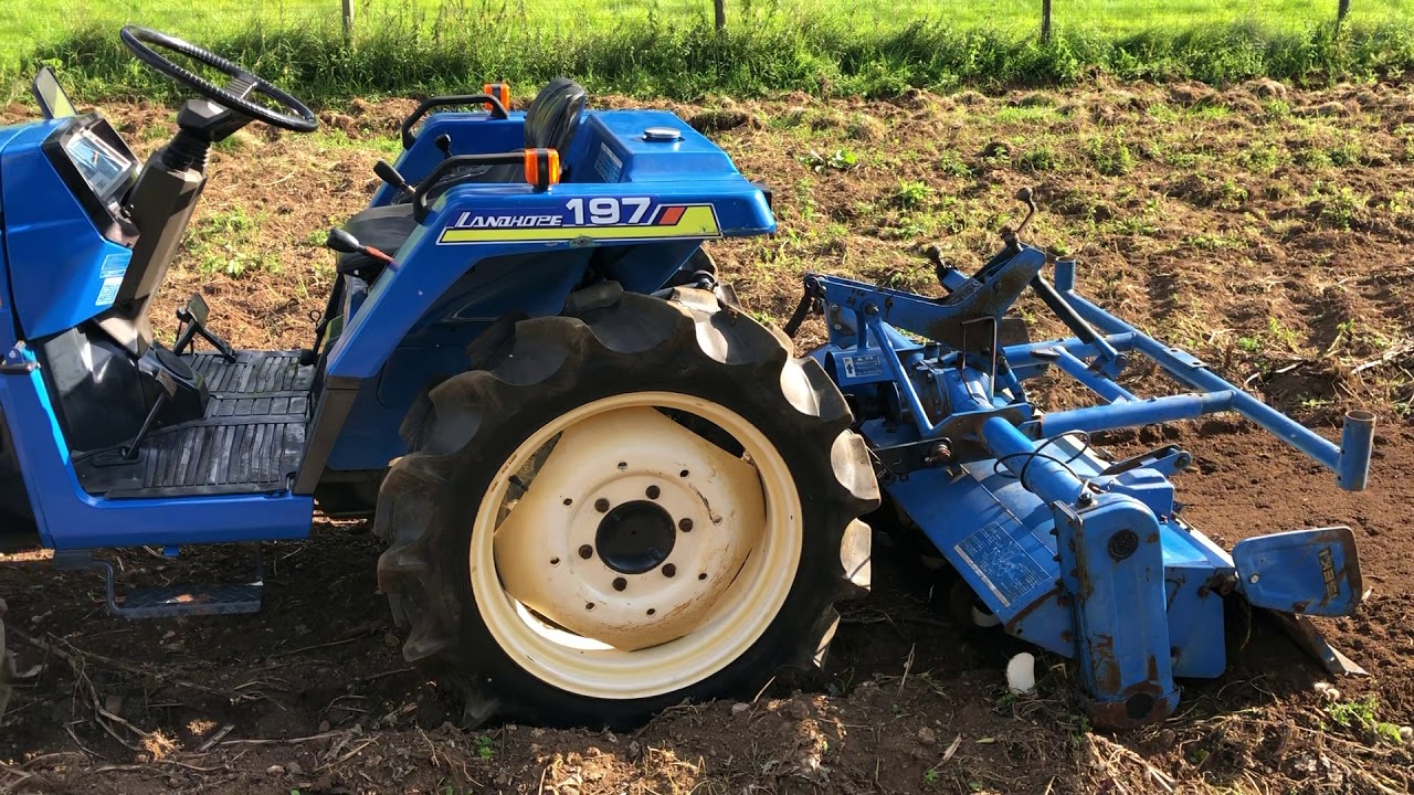 ISEKI TU197 4WD Compact Tractor with Rotavator, 20HP, Power Steering