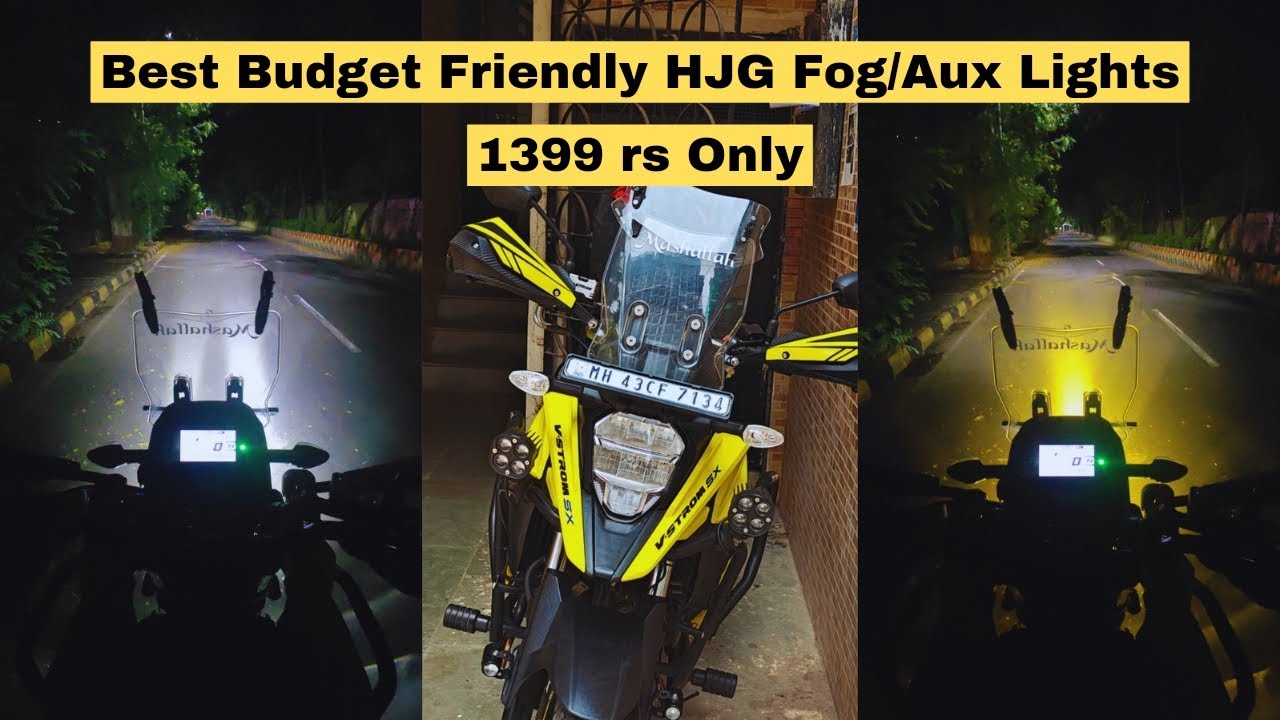 Best Fog Lights For Bike | With 4 Modes | Suzuki Vstrom Sx 250 | Installation and Testing |