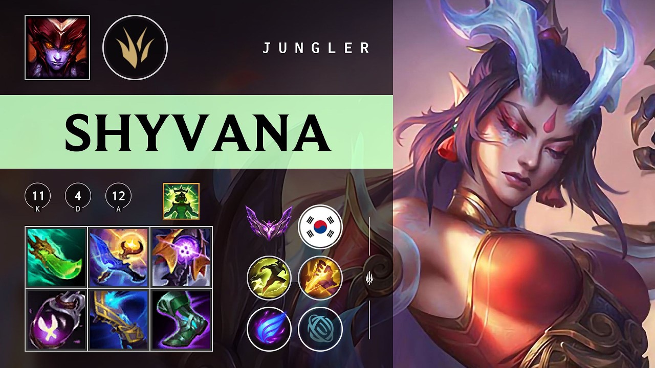 Shyvana Jungle vs Qiyana - KR Master Patch 26.04