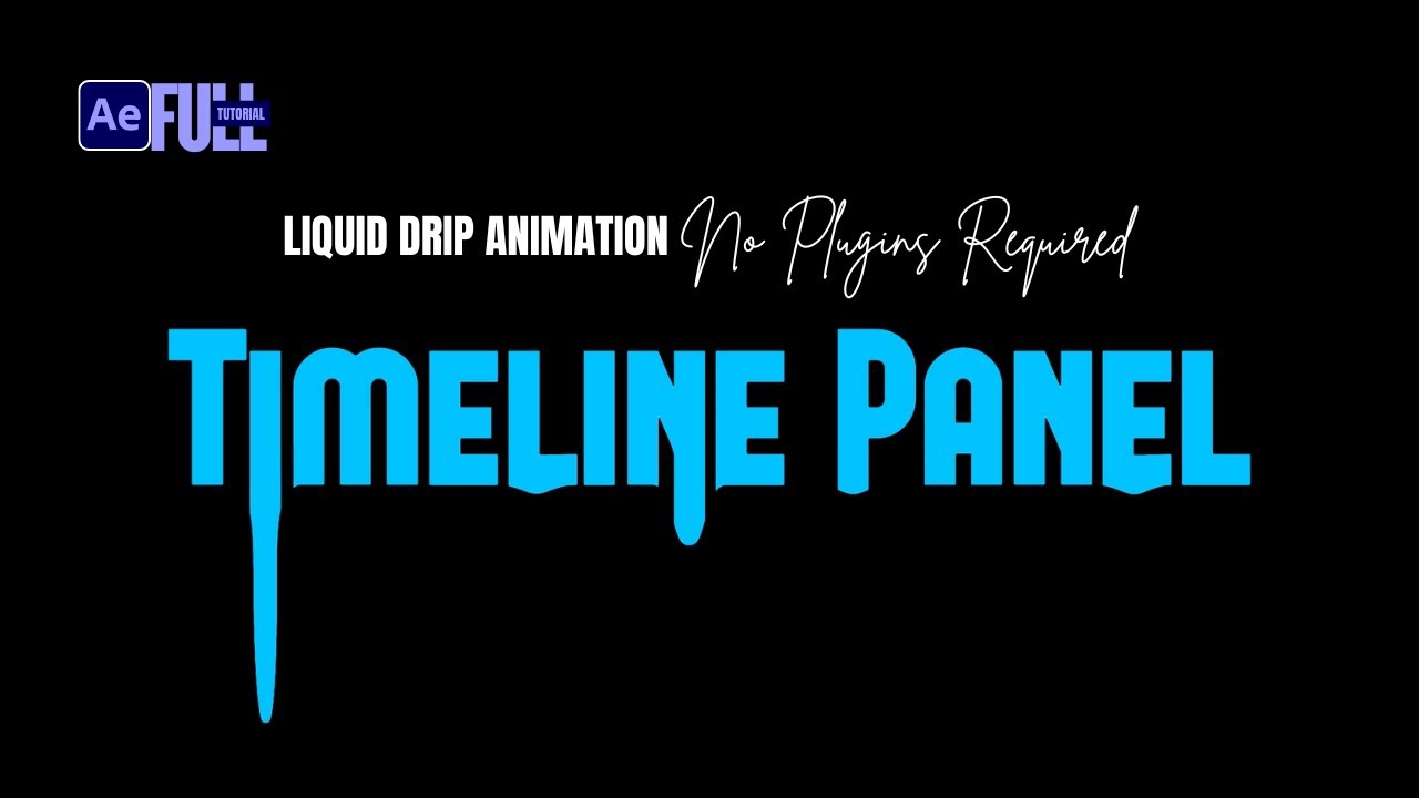 💧 Liquid Drip Animation | After Effects Tutorial | No Plugin