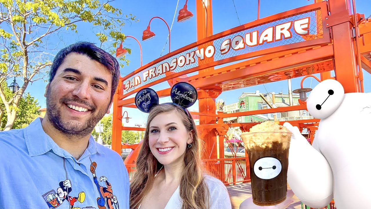 San Fransokyo Square is Officially Open! Meeting Baymax and Hiro + New Food at Aunt Cass Café