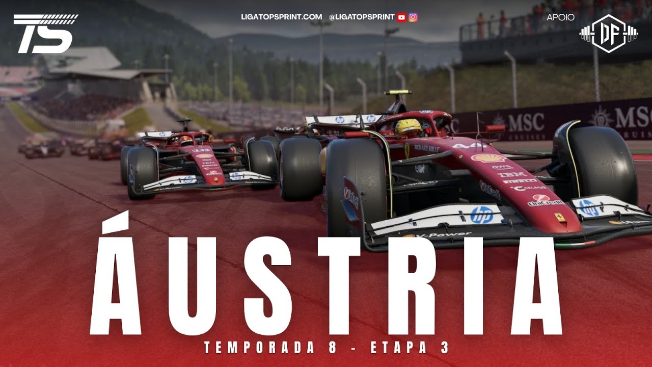 Liga Top Sprint - F1 25 | GP da Austria - ETAPA 3 - Temporada 8 | Narração Silvio Samer