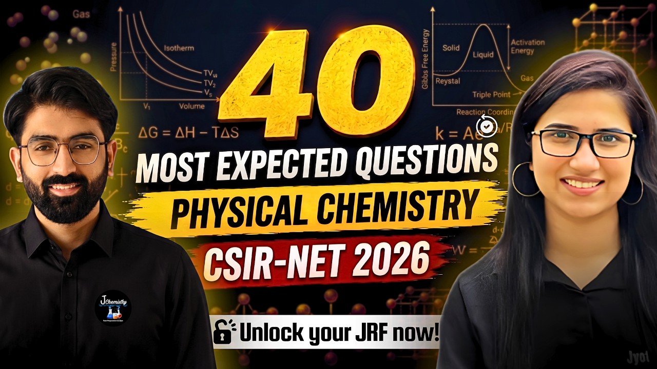 Most Expected Questions CSIR NET Chemical Science | Physical Chemistry Important Questions |NET 2026