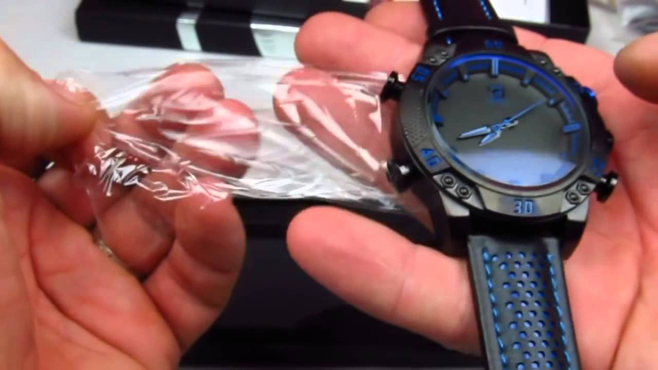 Мужские часы SHARK LED Digital Blue Sport Watch