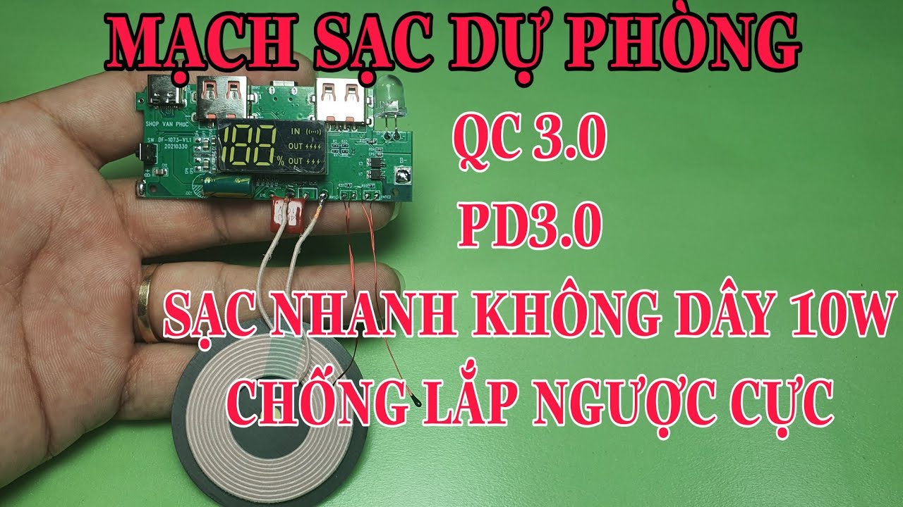 Trên Tay Mạch Sạc Dự Phòng Xịn Nhất. Sạc QC 3.0 - PD 3.0 + Sạc Nhanh Không Dây||Phá Channel