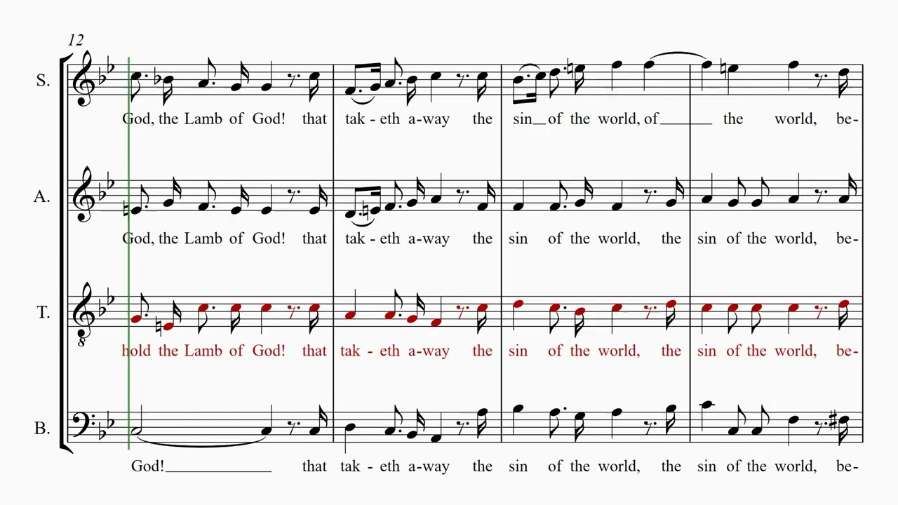 Handel's Messiah Part 22 - Behold the lamb of God  - Tenor practice part