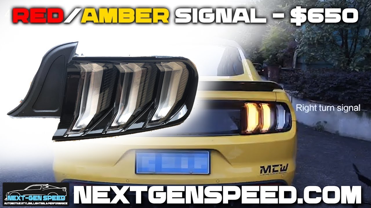 NEW 2015-2020 Ford Mustang Euro Clear 5 Mode Tail Lights | Next-Gen Speed