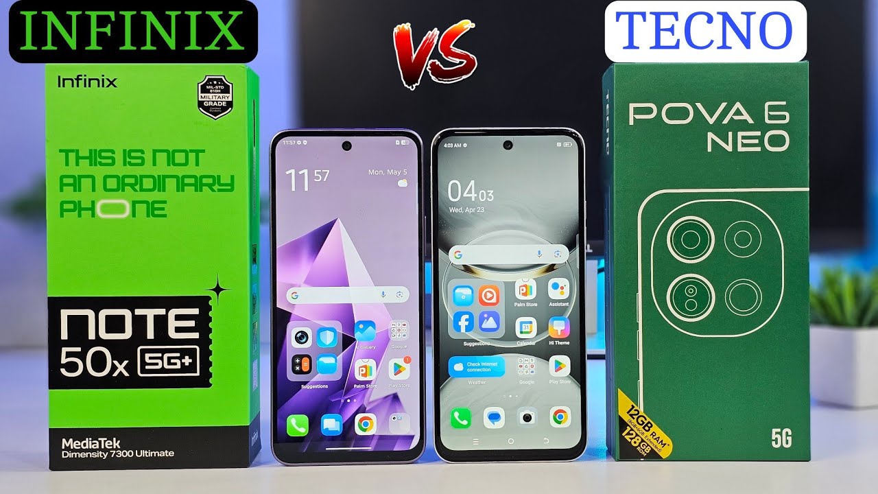 Infinix Note 50x Vs Tecno Pova 6 Neo || Unboxing || Comparison || Camera || Full Details