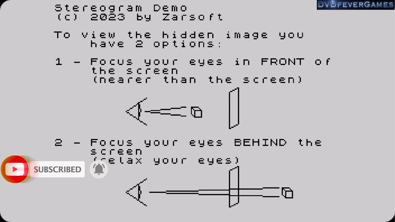 STEREOGRAM: ZX Spectrum 48K Demo! Homebrew