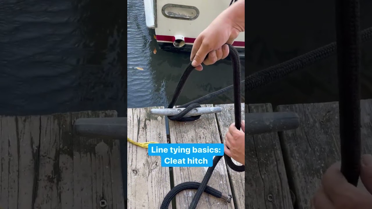 Tying a Cleat Hitch like a Pro in Under 10 seconds -- Simple Boating Knots.