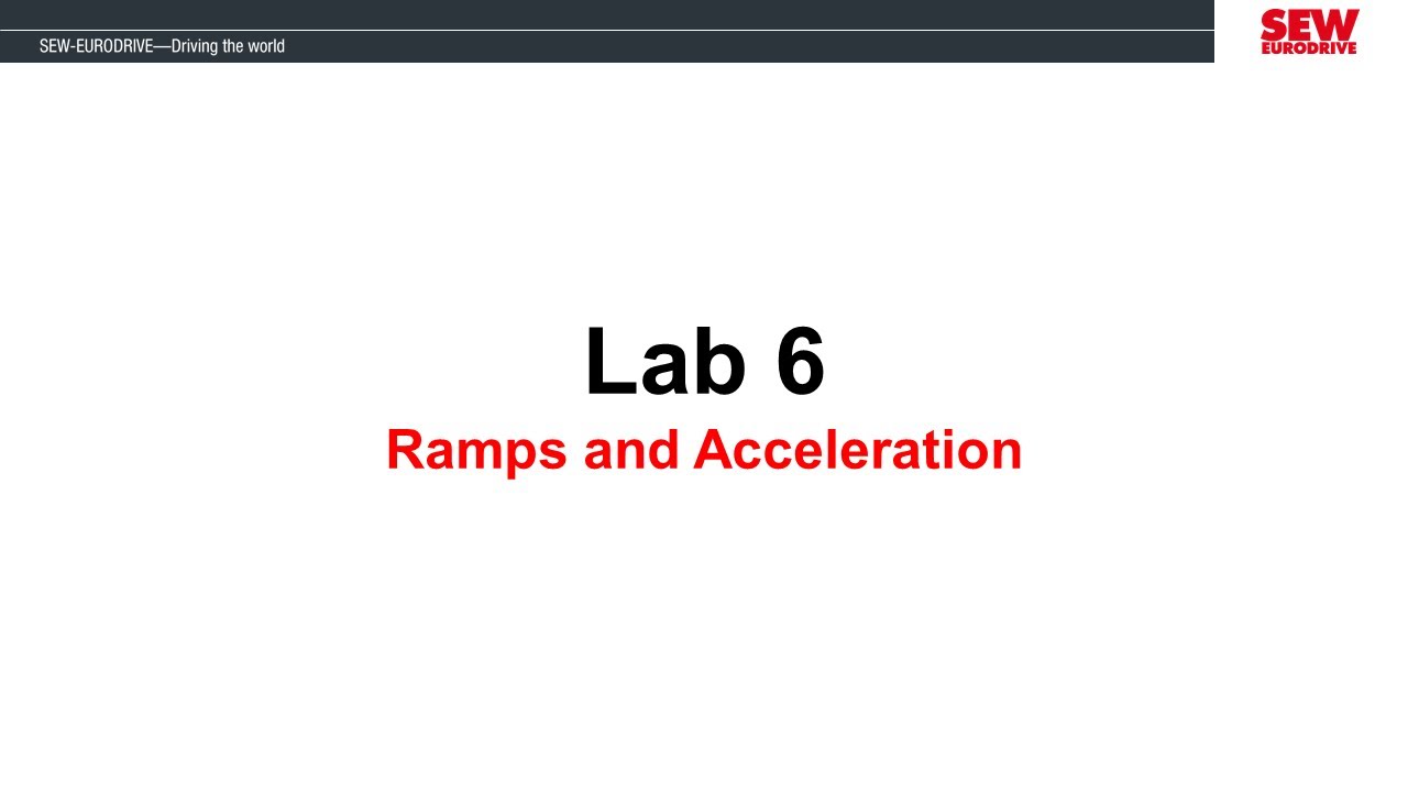 MOVIDRIVE B Training Session 6 - Lab 6 - Ramps and Acceleration