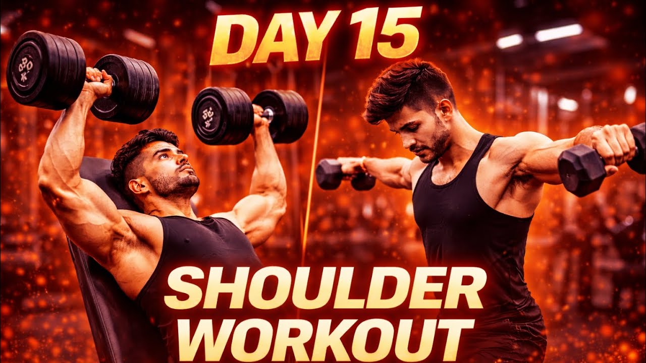 DAY 15 SHOULDER DAY 🔥 | Discipline Over Excuses | 90 Days Transformation